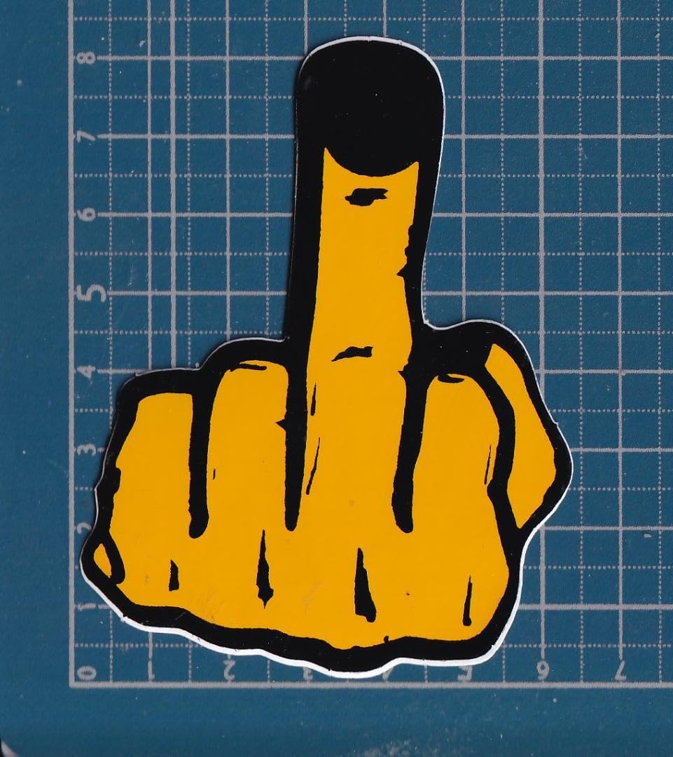 Amazon.co.jp: ファックユー FUCK YOU ステッカー 左黄 アメリカ